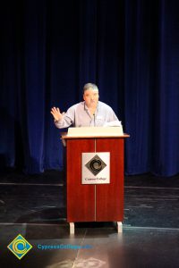 David Okawa speaking a the 2014 Scholarship Awards Ceremony.