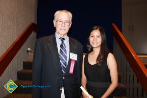 Scholarship recipient with donor.