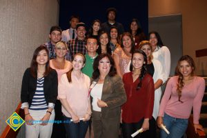 A group of Puente students with Dr. Therese Mosqueda-Ponce at the 2014 Scholarship Awards Ceremony.