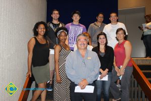 A group of students with Dave Okawa at the 2014 Scholarship Awards Ceremony.