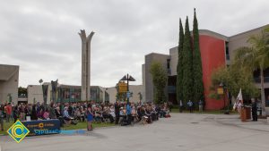 Crowd gathered for 2016 Veteran's Day Anniversary.