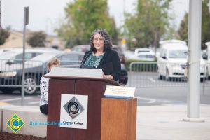 Speaker Liana Koeppel at the 2016 Veteran's Day Anniversary.