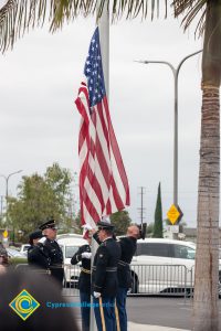 Lowering of the flag.