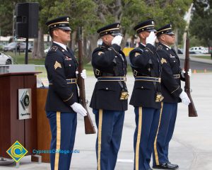 Color Guard saluting.