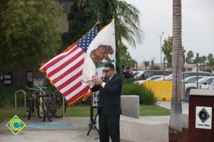 Gary Gopar playing trumpet.