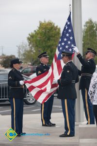 Flag folding at 2016 Veteran's Day Anniversary.