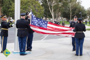 Flag folding at 2016 Veteran's Day Anniversary.