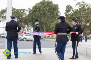 Flag folding at 2016 Veteran's Day Anniversary.