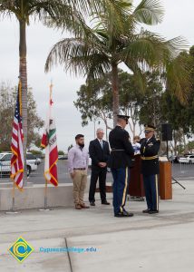 Military flag ceremony.