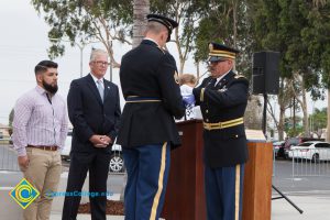 Military flag ceremony.