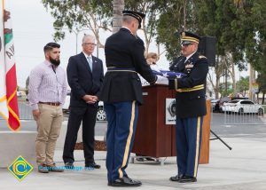 Military flag ceremony.