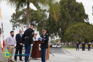 Military flag ceremony.