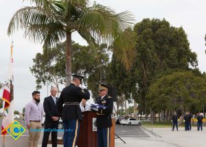 Military flag ceremony.