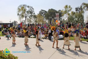 Dancers performing a Native American dance.