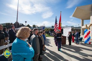 Military Color Guard at Veteran's Resource Center Groundbreaking.