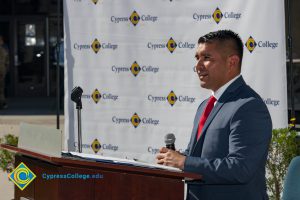 Juan Garcia speaking at Veteran's Resource Center Groundbreaking.