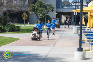 Participants running in the 3rd Annual Veteran's 5k on campus.