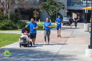 Participants running in the 3rd Annual Veteran's 5k on campus.