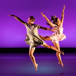 Male and female dancers performing for 2018 People in Motion concert.