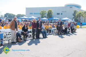 Group of people sitting at the SEM Groundbreaking event.