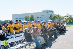 Staff and students at SEM Groundbreaking ceremony.