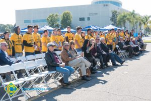 Staff and students at SEM Groundbreaking ceremony.