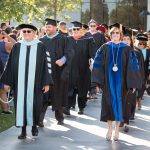 Dr. JoAnna Schilling and Dr. Cheryl Marshall leading the commencement processional.