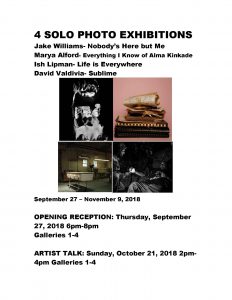 4 Solo Photo Exhibitions flyer.