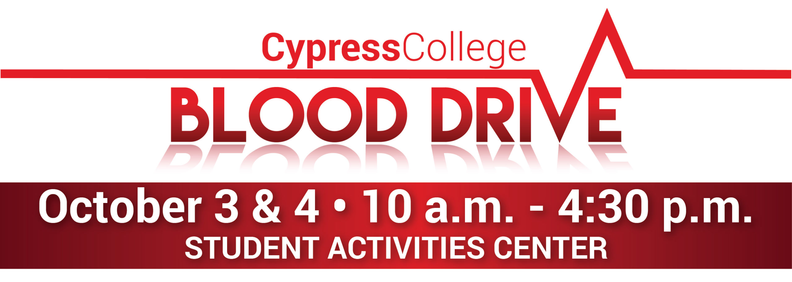 Cypress College Blood Drive flyer.