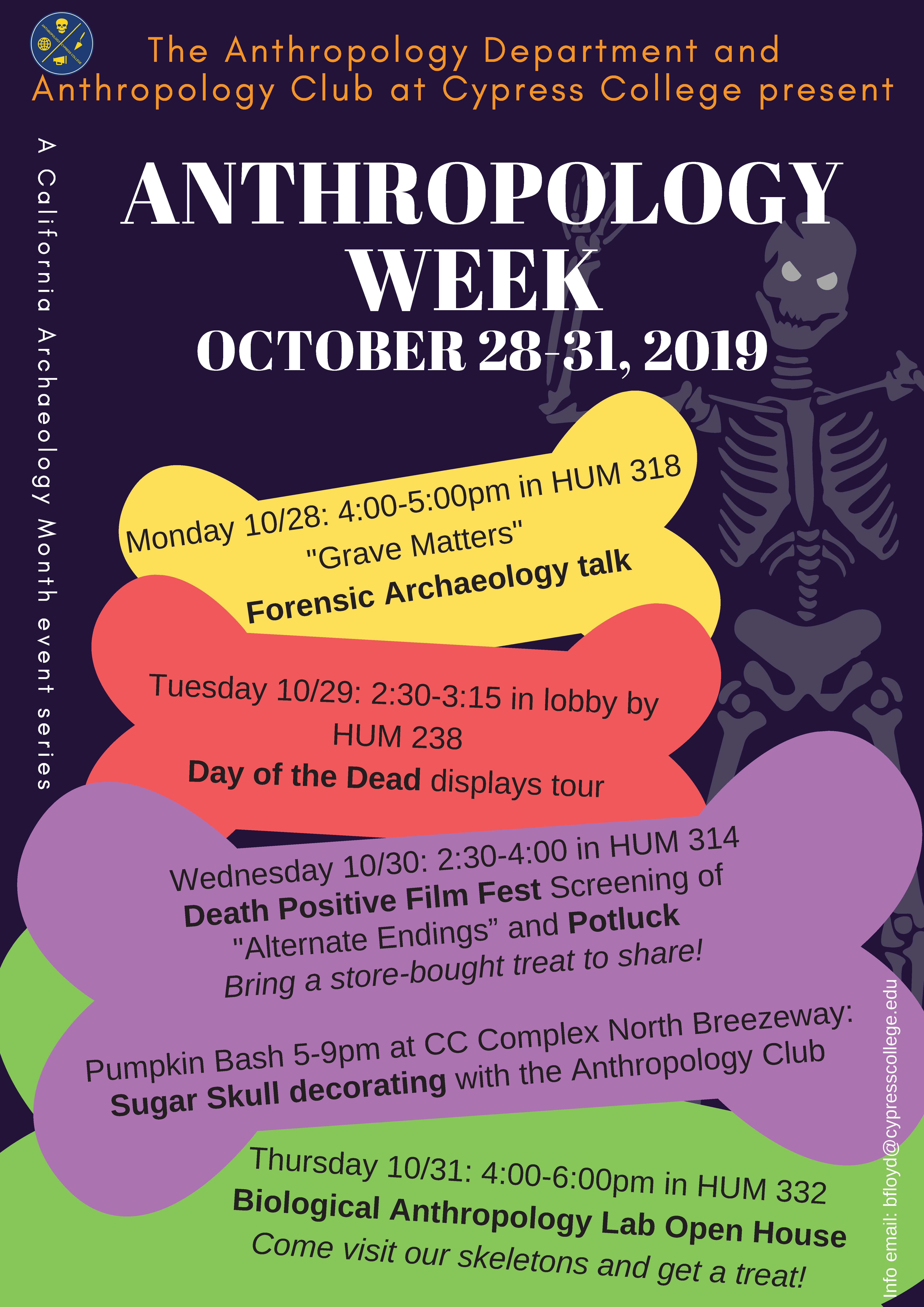 Anthropology Week flyer