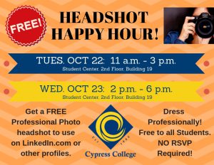 Headshot Happy Hour flyer