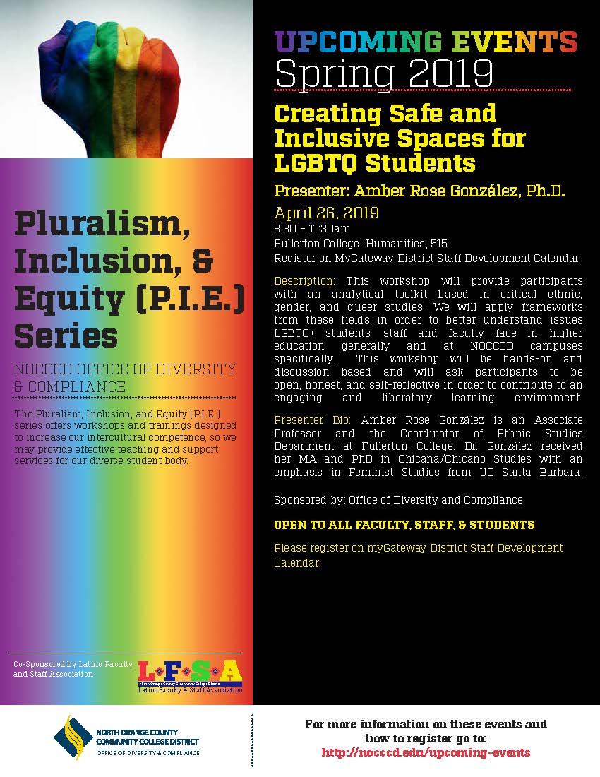 Pluralism, Inclusion & Equity Series flyer.