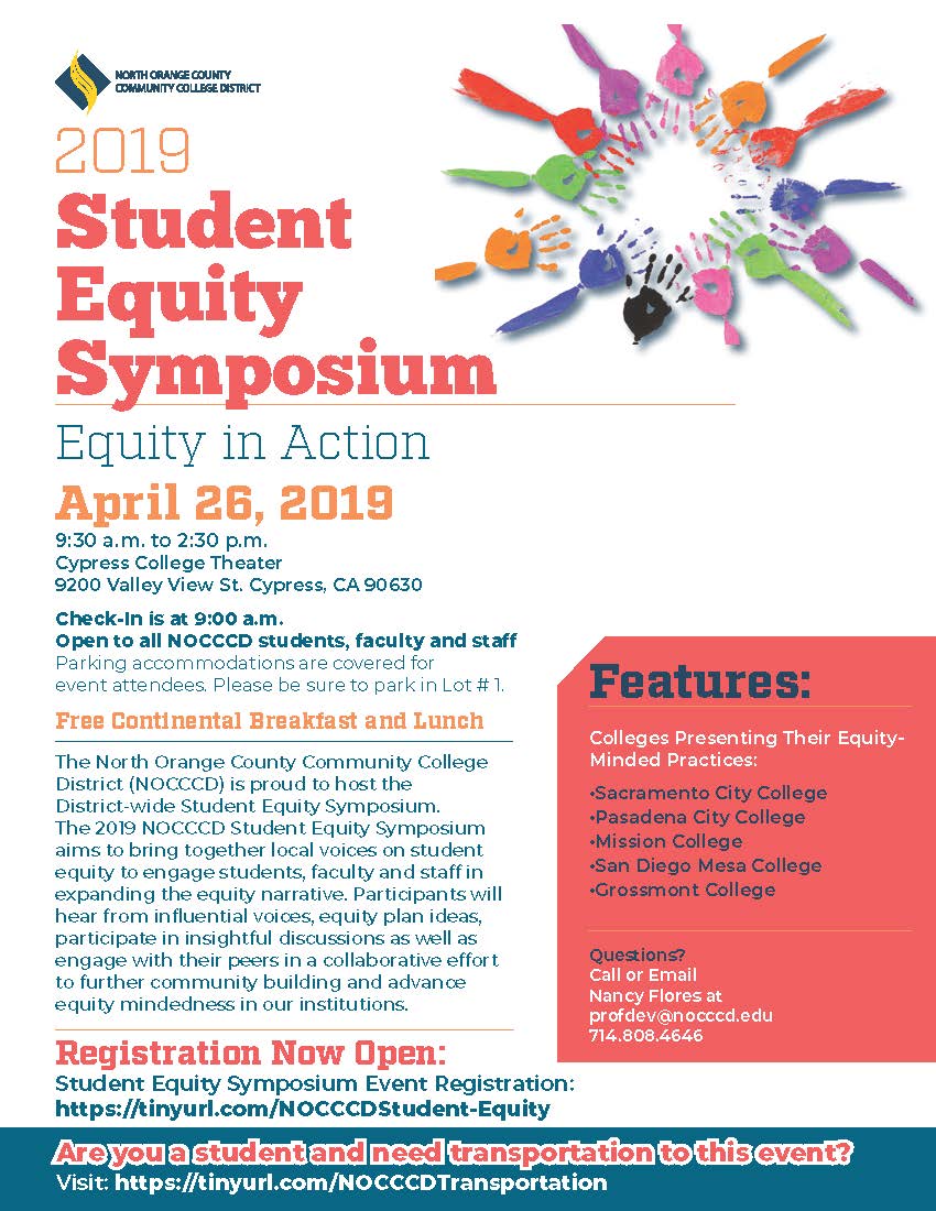 2019 Student Equity Symposium flyer