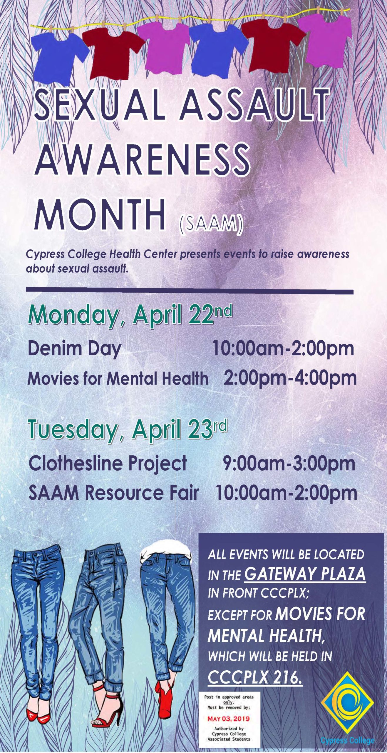 Sexual Assault Awareness Month flyer.