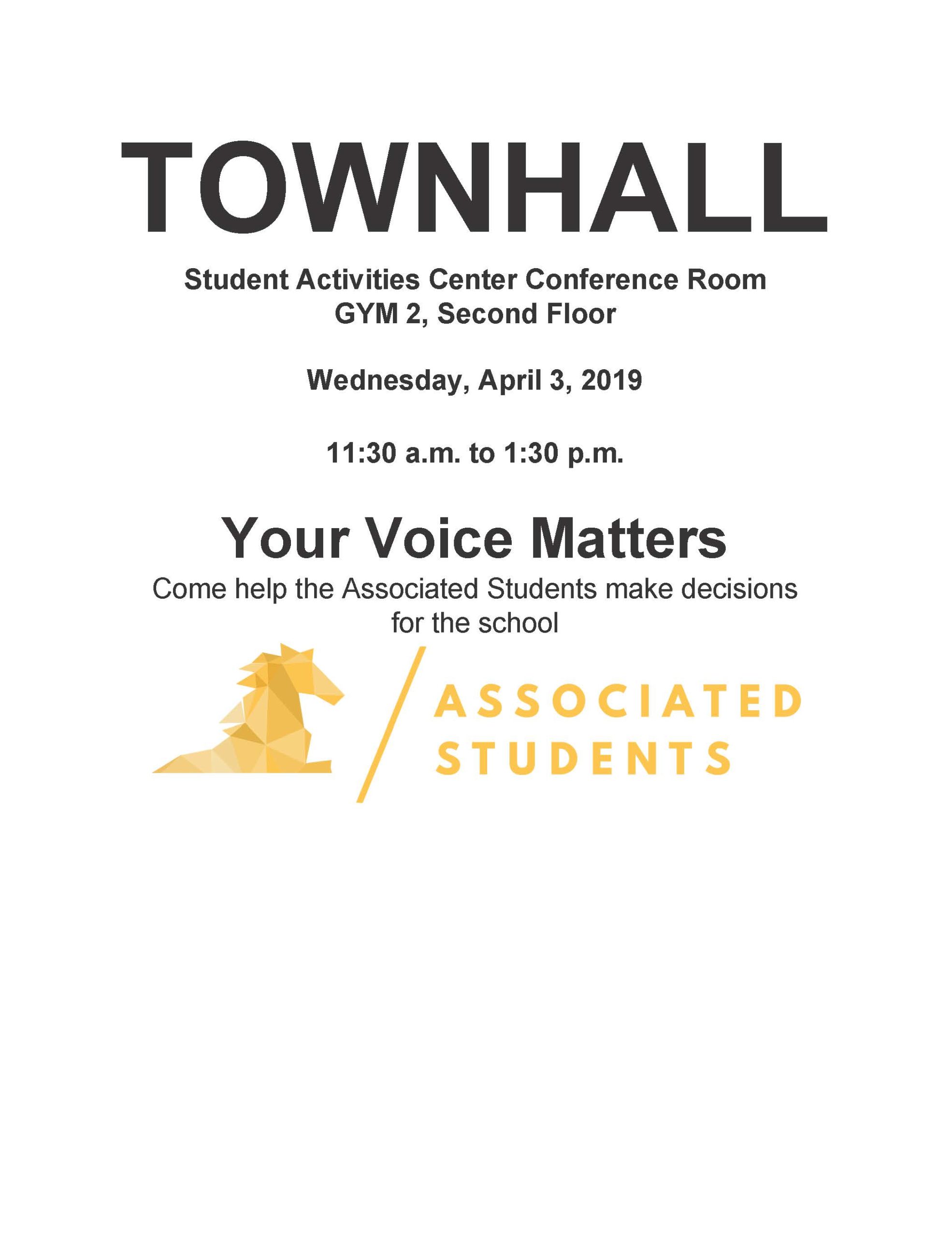 Townhall flyer