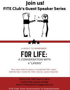 Join Us! FITE Club's Guest Speaker Series flyer