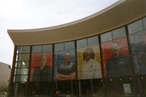 Bookstore window banners