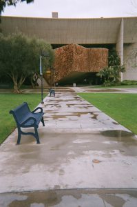 View of pathway to Sergio O' Cadiz sculpture