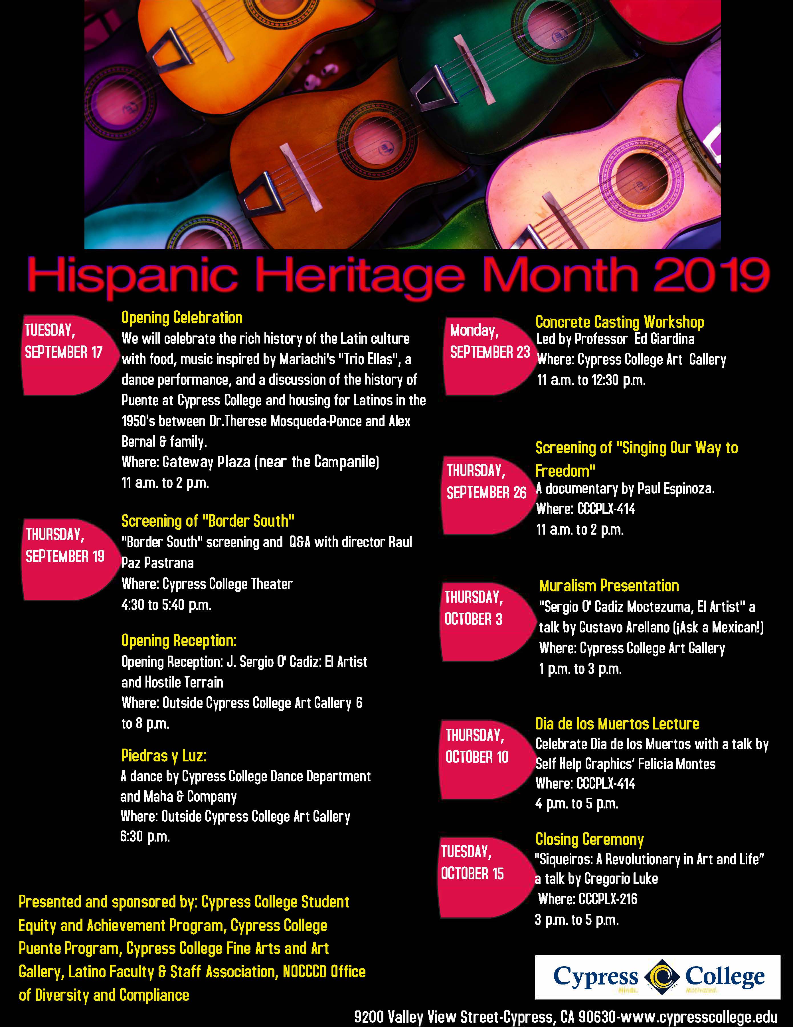 2019 Hispanic Heritage Month events