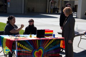 Dr. JoAnna Schilling standing at table with students