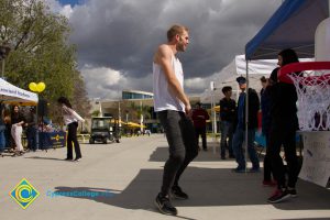 Students dancing at Club Rush event