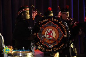 County Fire Authority Pips and Drums performing at the 39th Annual Americana Awards.
