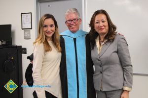 Kai Stearns, President Bob Simpson and Dr. Cherry :Li-Bugg.