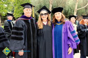 Staff in graduation regalia during the 48th Commencement.