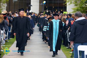 Faculty and staff during 48th Commencement processional.