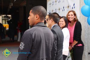 Lily Perez and other campus staff at Commencement celebration.