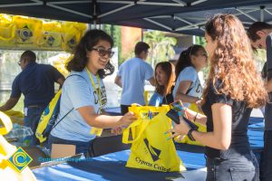 New Student Welcome swag bags.