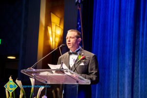 Foundation Director, Howard Kummerman speaking at the podium