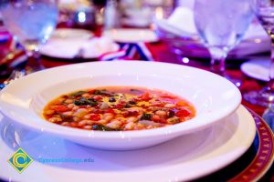 A bowl of bean soup.