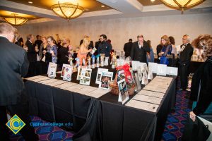 Guests looking at Silent Auction items.